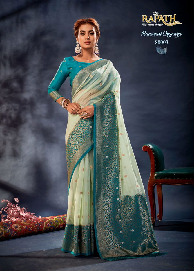 Orum By Rajpath Organza Party Wear Sarees Catalog